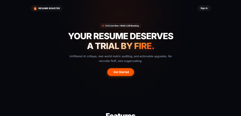 Resume Roaster Landing Page